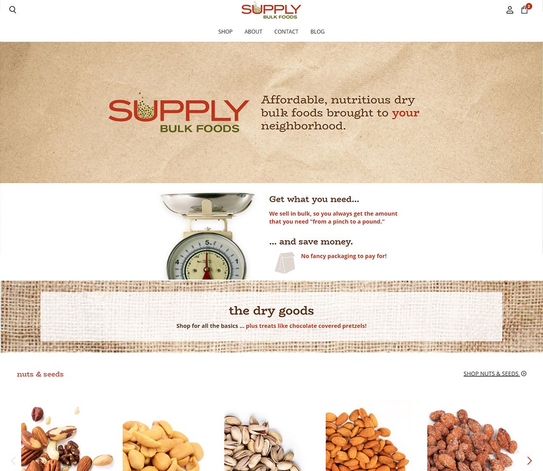 Supply Bulk Foods website